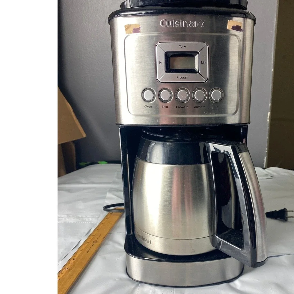 Cuisinart 10 Cup Programmable Thermal Coffee Maker Stainless Steel Tested